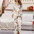 thumbnail image 1 of Hueook Lightweight Breathable Women's Christmas Printed Pajama Set for Daily Home Wear with Pocket Multicolor M, 1 of 8