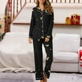 thumbnail image 1 of Hueook Long Sleeve Top and Pant with Pockets Women's Christmas Printed Pajama Set for Daily Home Wear with Pocket Multicolor 3X, 1 of 8
