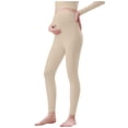thumbnail image 1 of Hueook Maternity Leggings Pregnant Women's Solid Color Adjustable Waistband Bottom Pants for Warmth and Underwear Khaki XL, 1 of 6