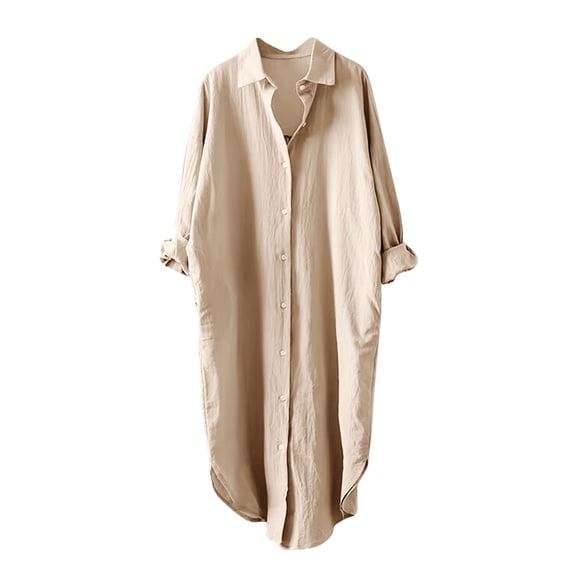 Hueook Open Front Maxi Long Knitted Cardigan Sweater Texture Stitch Fashion Women's Summer Solid Camisoles Tank Top Ladies Blouses V-Neck Comfy Khaki M