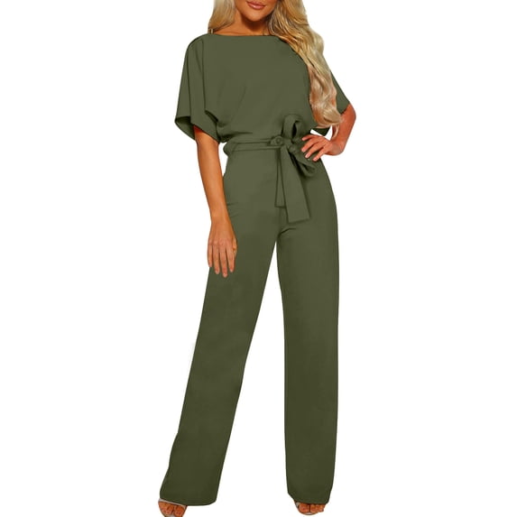 Hueook Pleated Jumpsuits for Women Loose Fit Women's Casual Sleeveless Strap Solid Spaghetti High Waist Wide Leg Jumpsuit Rompers with Pocket Dark Blue XL