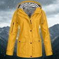 thumbnail image 1 of Hueook Plus Size Rain Jacket Women Casual Softshell Jacket Yellow 3X, 1 of 7