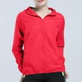 thumbnail image 1 of Hueook Plus Size Rainjacket Long Hooded Active Men Windproof Jacket Outdoor Sports Dry Windbreaker Coat Top Red 2X, 1 of 9