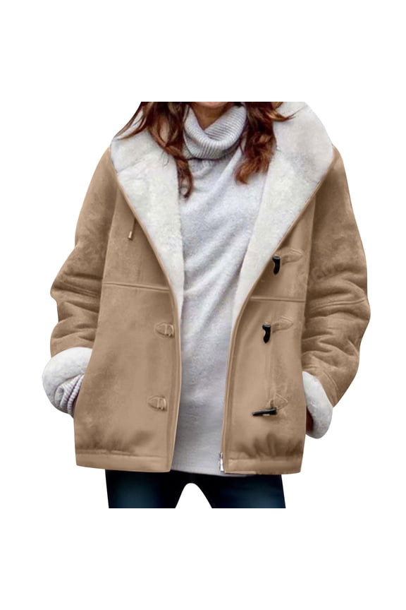 Puffer Jacket Womens Fleece Jacket Women Warm Quilted Jackets for Women Long Sleeve Floral Soild Puffer Jacket Coats with Pockets Khaki 4X