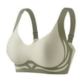 thumbnail image 1 of Hueook Push Up Bra Women's Solid Color Color Blocking Lifting Gathering Folding Sagging Bra Lingerie for Women Daily Bra Green M, 1 of 4