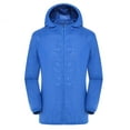 thumbnail image 1 of Hueook Shirts for Women Cycling Jacket Biking Jackets Windproof Running Windbreaker Women Men Windproof Jacket Outdoor Bicycle Sports Quick Dry Windbreaker Coat Top Blue 3X, 1 of 2