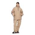 thumbnail image 1 of Hueook Ski Pants Women Waterproof Women Winter Windproof Waterproof Keep Warm Skiing Jacket Clothing Trousers Long Sleeve Hooded Set Khaki M, 1 of 6