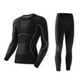 thumbnail image 1 of Hueook Snow Suits for Women Insulated Overalls for Women Women's Thermal Ski Underwear Long Breathable and Warm Base Layer Cold Weather for Women Black XL, 1 of 5