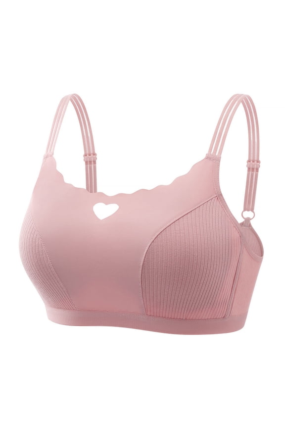 Sports Bras for Women High Support Woman Color Thin and Steel Gathered Breathable Underwear for Daily Bras Pink 44