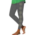 thumbnail image 1 of Hueook St. Patrick's Leggings with Pockets Yoga Pants Women's St. Patrick's Day Printed High Waist Yoga Long Yoga Pant Running Yoga Loose Leisurely Pants Gray M, 1 of 6