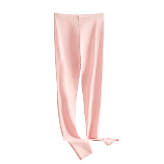 Hueook Stretch Leggings Lounge Yoga Pants Basic Women Fashion Fall and Winter Warm Wear Body Pants Plus Size Warm Pants and Leggings Outside. Pink M