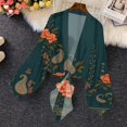 thumbnail image 1 of Hueook Suede Jacket Women Ladies' Cardigan with Spring and Summer Long Sleeved Print Multicolor M, 1 of 6