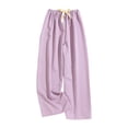 thumbnail image 1 of Hueook Sweat Pants for Womens Women's Elastic Waist Leisure Home Furnishings Printed Pants Purple Free Size, 1 of 3