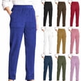 thumbnail image 1 of Hueook Sweatpants Women Plus Size Pants Straight Leg Women's Solid Color Pocket Knit Flannel Elastic Waist Straight Leg Casual Long Pants Orange 3X, 1 of 7