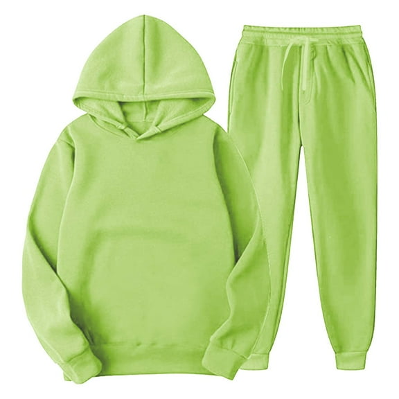Hueook Sweatshirt and Sweatpants for Women Long Sleeve Women's Sports Tracksuits with Pokets Fall Winter Suit on Clearance