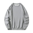 thumbnail image 1 of Hueook Sweatshirts for Men Fall Winter Pullover Hoodies for Mens Plus Size Long Sleeves Round Neck Fashion Loose Casual Blouse Tops with Pocket Casual Sweater Top on Clearance, 1 of 3
