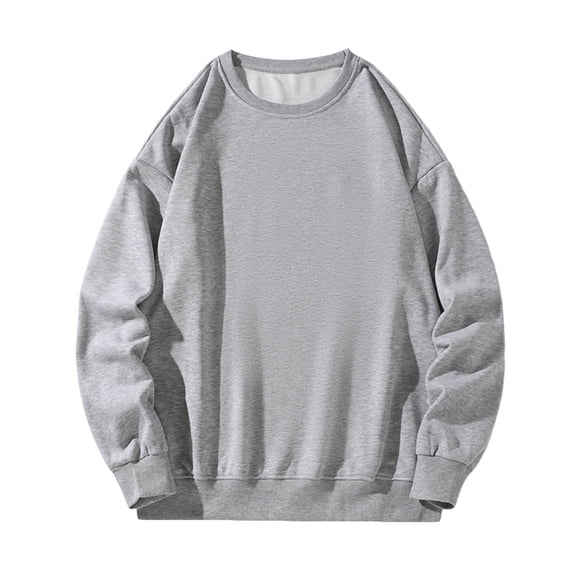 Hueook Sweatshirts for Men Fall Winter Pullover Hoodies for Mens Plus Size Long Sleeves Round Neck Fashion Loose Casual Blouse Tops with Pocket Casual Sweater Top on Clearance