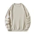 thumbnail image 1 of Hueook Sweatshirts for Men Fall Winter Pullover Hoodies for Mens Plus Size Long Sleeves Round Neck Fashion Loose Casual Blouse Tops with Pocket Casual Sweater Top on, 1 of 4