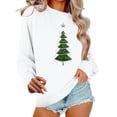 thumbnail image 1 of Hueook Sweatshirts for Women Women's Round Neck Hoodless Christmas Printed Casual Loose Sweatshirt White 3X, 1 of 6