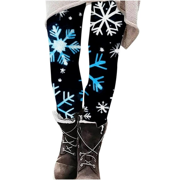 Hueook Thermal Leggings for Women Womens Christmas Fashion Printed Leggings Yoga Casual Pants Leggings Multicolor L