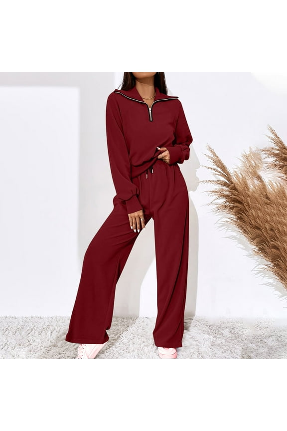 Hueook Tracksuit for Women Set Plus Size Hoodies Sweatshirt + Pants Sets Sports Wear Leisure Lounge Wear With Pocket Women's Outfits on Clearance Activewear Joggers