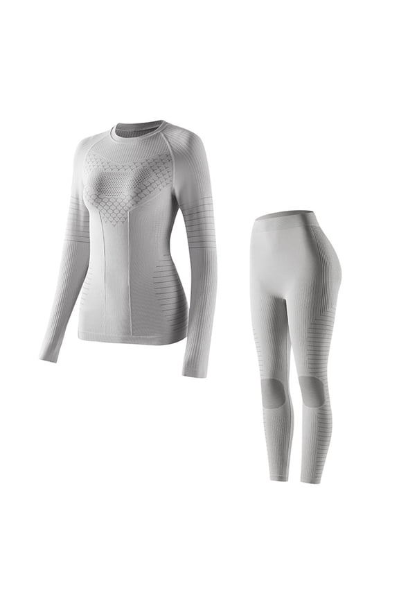 Vacation Outfits for Women's Thermal Ski Underwear Long Breathable and Warm Base Layer Cold Weather for Women Gray XL