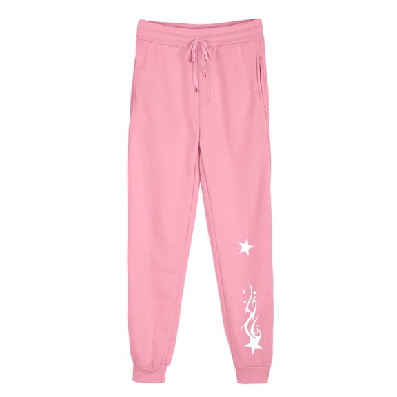 Hueook Winter Baggy Pants Women Women Casual Trousers and Trousers Plus Velvet Running Fitness Sports Pants Pink 2X