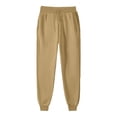 thumbnail image 1 of Hueook Winter Elastic Waist Pants for Women Women Casual Trousers and Trousers Plus Velvet Running Fitness Sports Pants Khaki M, 1 of 7
