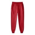 thumbnail image 1 of Hueook Winter Elastic Waist Pants for Women Women Casual Trousers and Trousers Plus Velvet Running Fitness Sports Pants Wine 2X, 1 of 7
