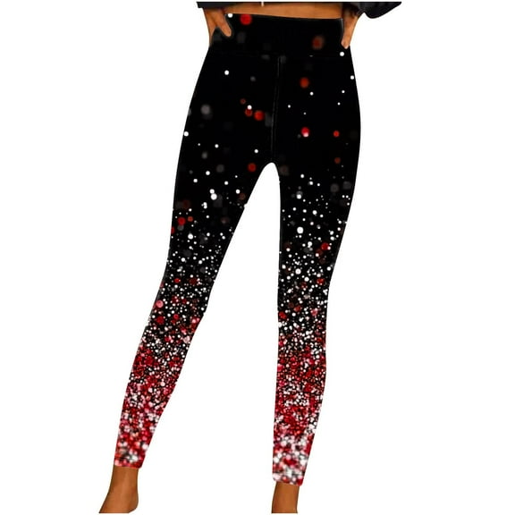Hueook Winter Leggings for Women Women's Printed Leggings Yoga Casual Pants Multicolor XL