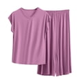 thumbnail image 1 of Hueook Winter Pajamas for Women Summer Loose Solid Color Suspender Home Wear Two-piece Pajama Sets Gold XL, 1 of 5