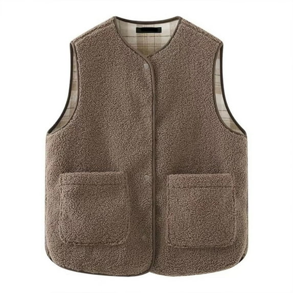 Hueook Winter Vest for Women Lightweight Warm Winter Coats Polar Soft Vests Outerwear with Zip Up Pockets Sleeveless Jacket for Winter 50% Off Clearance