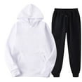 thumbnail image 1 of Hueook Women 2 Piece Tracksuit Set Casual Sports Pullover Hoodi Sweatsuit Sweatpants Jogger Winter Long Sleeve Activewear Outfits, 1 of 6