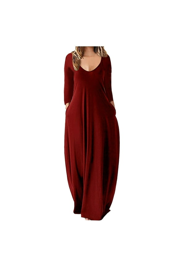 Hueook Women Dress Fall Winter Women's Fashion Knitted Long Sleeve V-Neck Sexy Hip Wrap Warm Sweater Dress Maxi Casual Ladies Dress