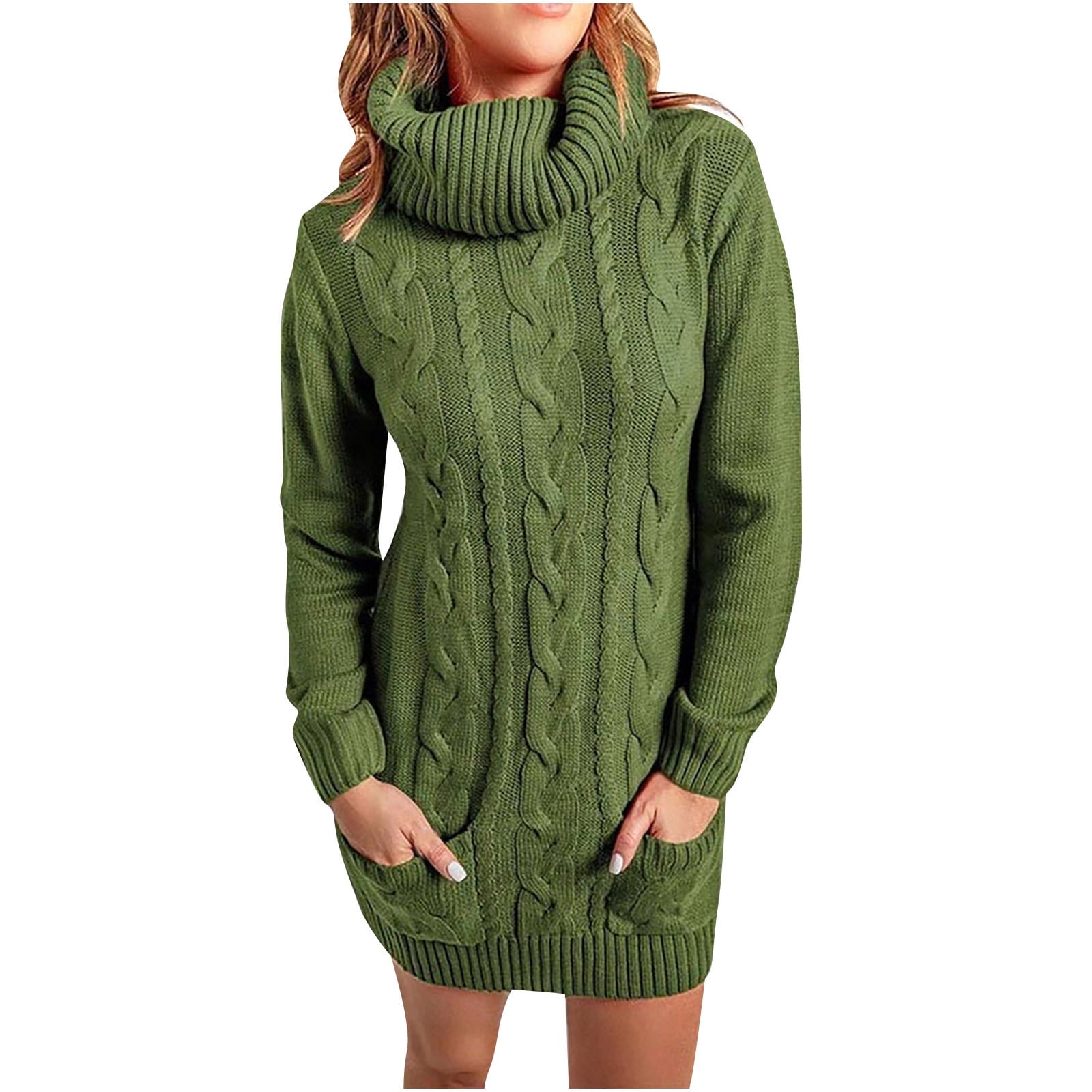 Xuan2Xuan3 Women's Hoodie Dress - Long Sleeve Sweatshirt Dress, Knee Length, With Pocket, Medium - View #8
