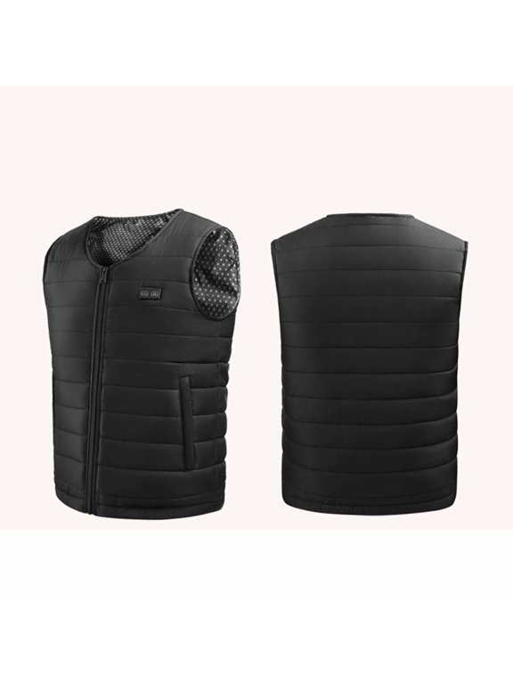 Women's Heated Vest Heated Vests For Men Unisex Zipper Press 2 Control 22 Heating Jacket Heated USB Charging Version Black 3X
