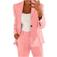thumbnail image 1 of Hueook Womens Coats Fashion Women Casual Solid Long Sleeve Tops Button Cardigan Coat Top Pink 5X, 1 of 5