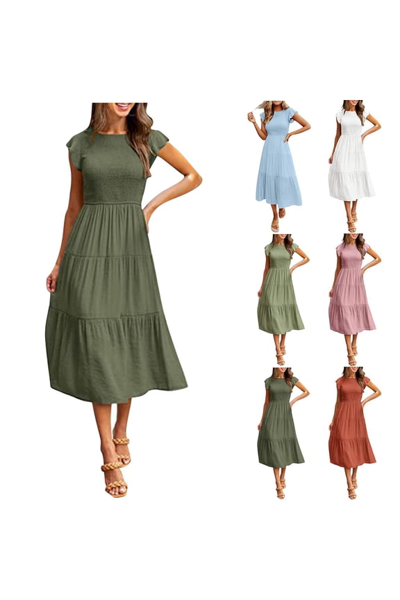 Womens Dresses Women's Bohemian Spaghetti Strap Sleeveless Long Beach Sun Dresses Solid Maxi Dress Purple L