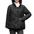 thumbnail image 1 of Hueook Womens Fleece Jacket Womens Coats and Jackets Women's Casual Colored Long-sleeved Capless Jacket Black XL, 1 of 6