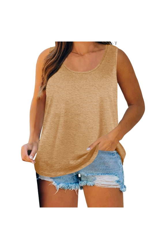 Womens Loose Tank Tops Wide Strap Tunic Blouse Women Short Sleeve Sequins Loose Polluer Solid V-Neck Blouse Shirt Khaki 2X