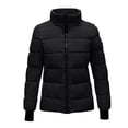 thumbnail image 1 of Hueook Womens Winter Coats Women's Winter Tops and To Overcome Outer Long Sleeve Coats Jacket with Pocket Black L, 1 of 7