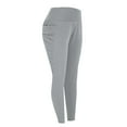thumbnail image 1 of Hueook Workout Leggings For Women Workout Out Pocket Leggings Fitness Sports Running Yoga Athletic Pants Gray M, 1 of 8