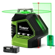 Huepar 360 Degree Cross Line Laser Level Green Beam Self-Leveling Laser Level Tools with 2 Plumb Dots & Magnetic Pivoting Base