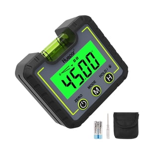 Huepar Digital Level Angle Gauge Mini Angle Finder Level Box with Backlight LCD Bevel Gauge Inclinometer