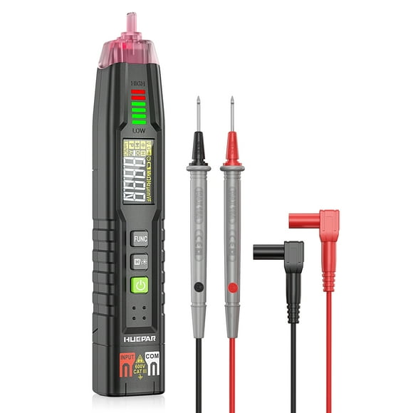 Huepar Digital Multimeter, 4000 Counts DC/AC Mini Voltmeter Electronic Multi Testers Pen, Accurately Measures Voltage Current Resistance