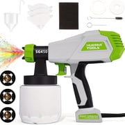 Huepar Tools Paint Sprayer, HVLP Spray Gun for Painting and Cleaning, 3 Metal Nozzles and 3 Patterns, Easy Spraying Home Interior and Exterior Walls, Ceiling, Cabinet, Fence, Chair, SG450