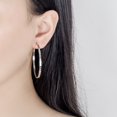 thumbnail image 1 of Huepoe 1 Pair High Shine Geometric Hoop Earrings, Smooth Polish Copper Circle Earrings for Women, Lightweight Durable Gift, 3/4/5/6cm, 1 of 7