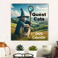 thumbnail image 1 of Huepoe 2025 Weird Medieval Quest Cats Wall Calendar - 12 Month Fantasy Cat Art Hanging Planner for Home, Office, D&D Lovers (8.5"x17"), 1 of 7