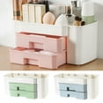 thumbnail image 1 of Huepoe Large Capacity PP Makeup Organizer with Drawers, 9.45" Cosmetic Storage Box for Brushes & Beauty Supplies, Desktop Organizer, 1 of 8
