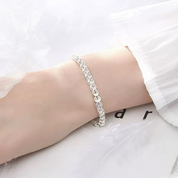 Huepoe Phoenix Tail Plume Bracelet Retro Women Charm Chain Bracelet Alloy Jewelry Accessory for Anniversary Birthday Party